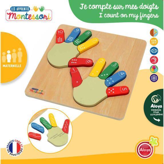 MONTESSORI PUZZLE JE COMPTE SUR MES DOIGTS