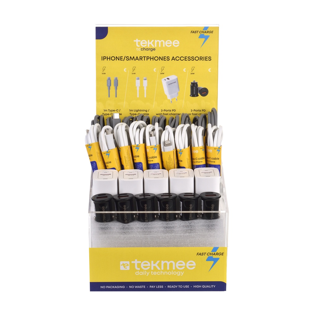 Tekmee Fast Charge display 68 stuks
