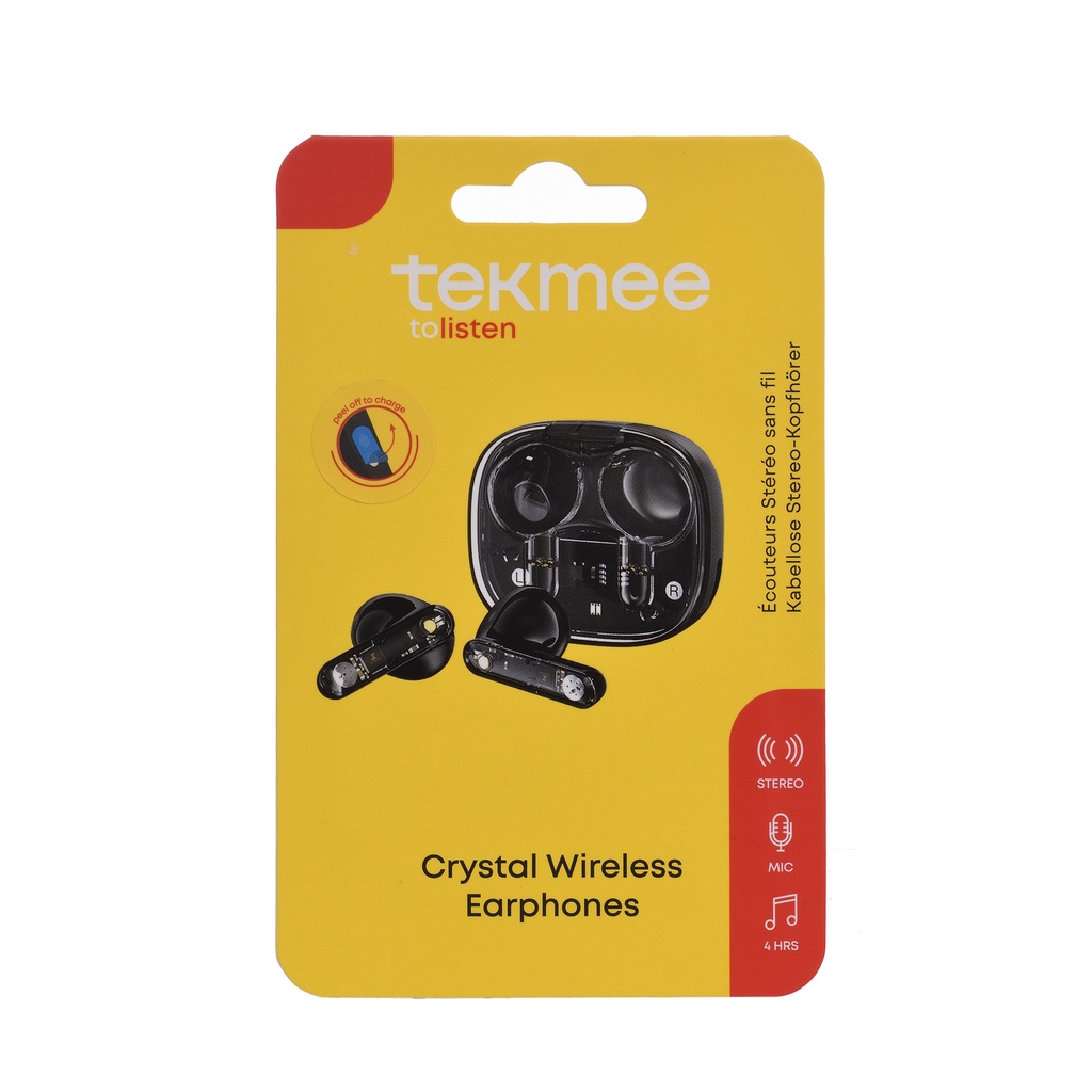 Ecouteurs sans fils Crystal Wireless stereo Earbuds