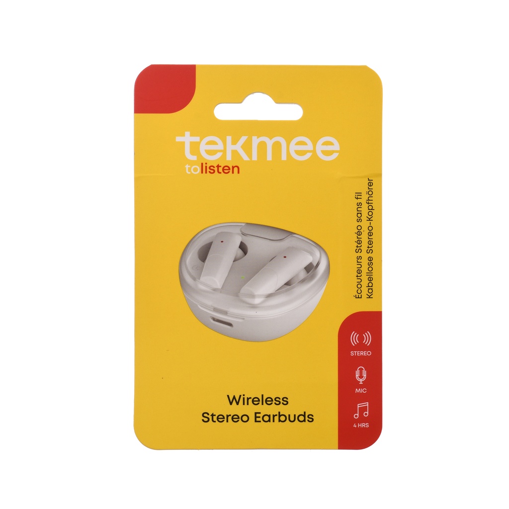 Wireless stereo earbuds