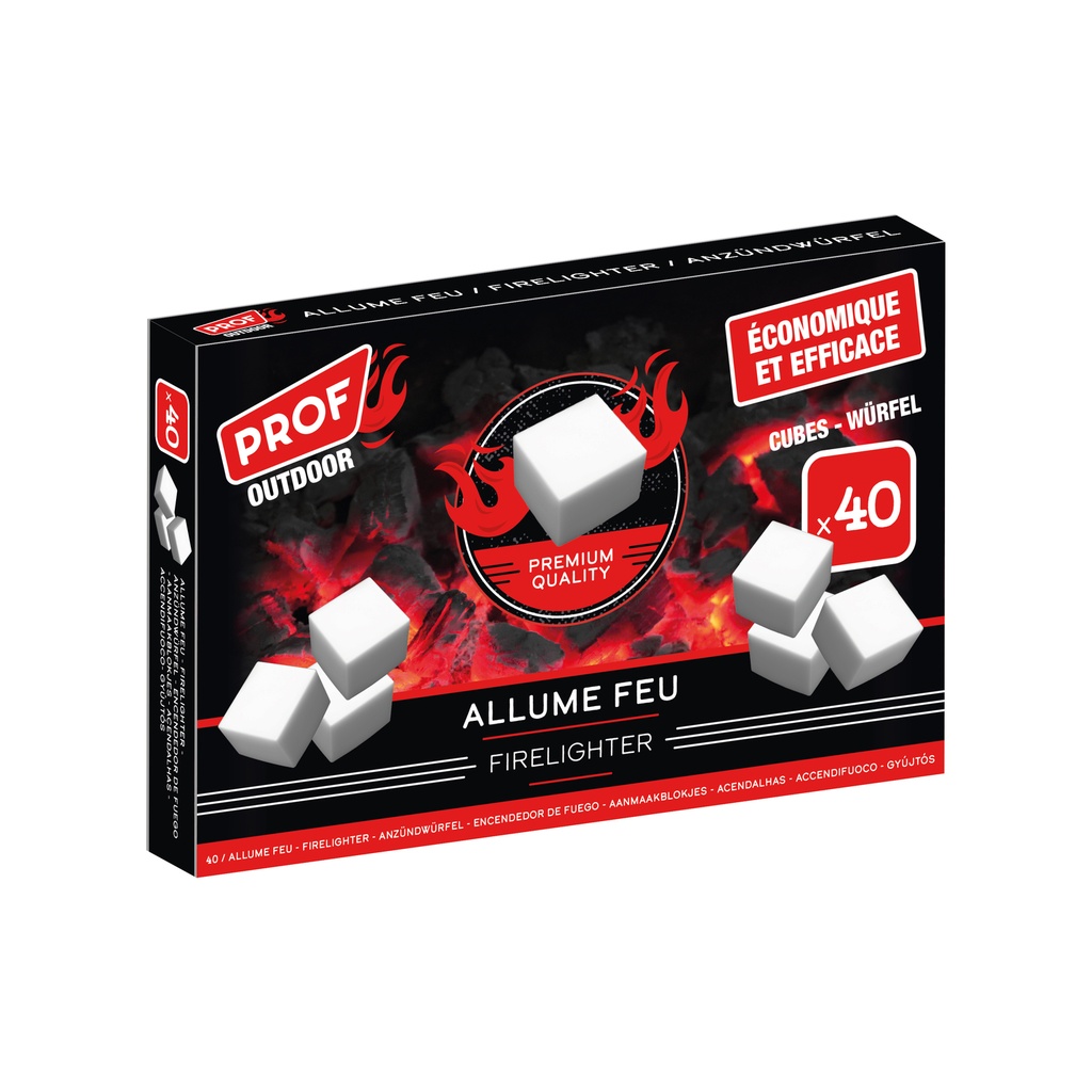 PROF 40 BBQ WHITE CUBES FIRELIGHTER