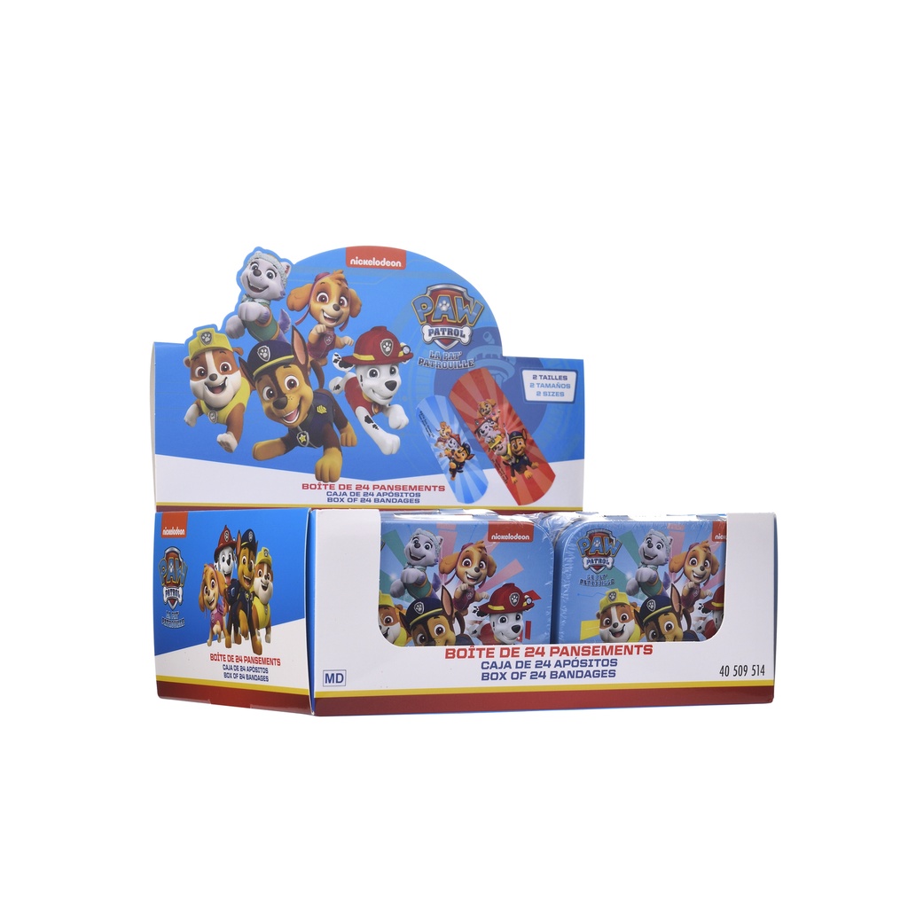 Paw Patrol Pleisters x12 Stuks Blikdoos