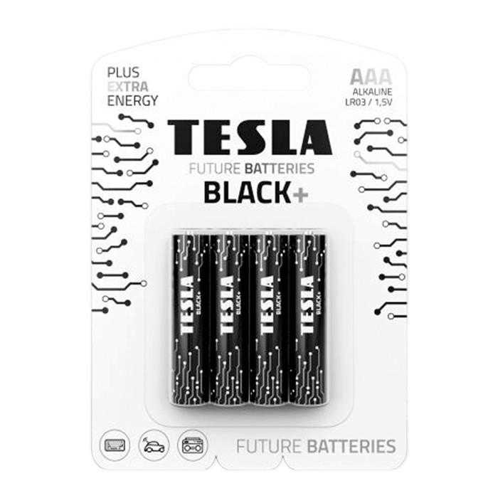 TESLA batterijen AAA/4 black+ LR03