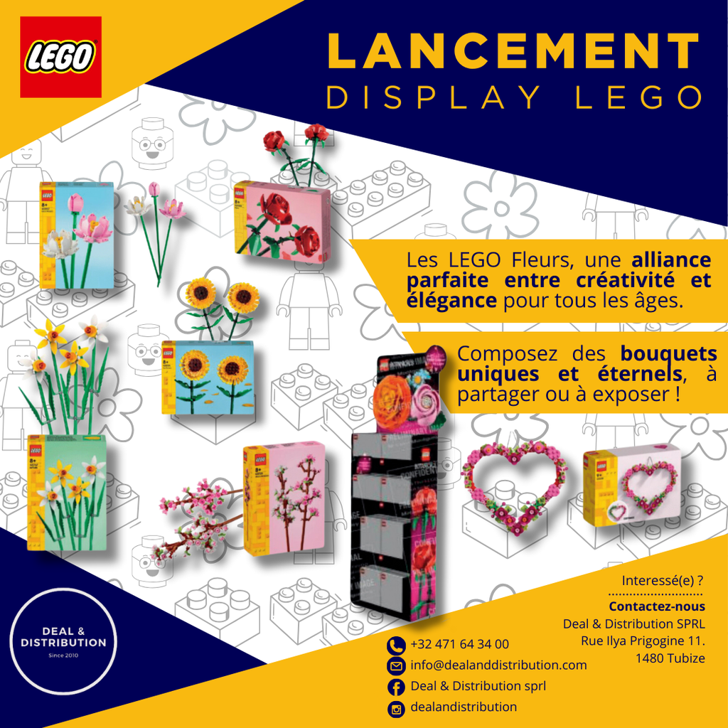 Lego 2025 Display van 45 bloemen