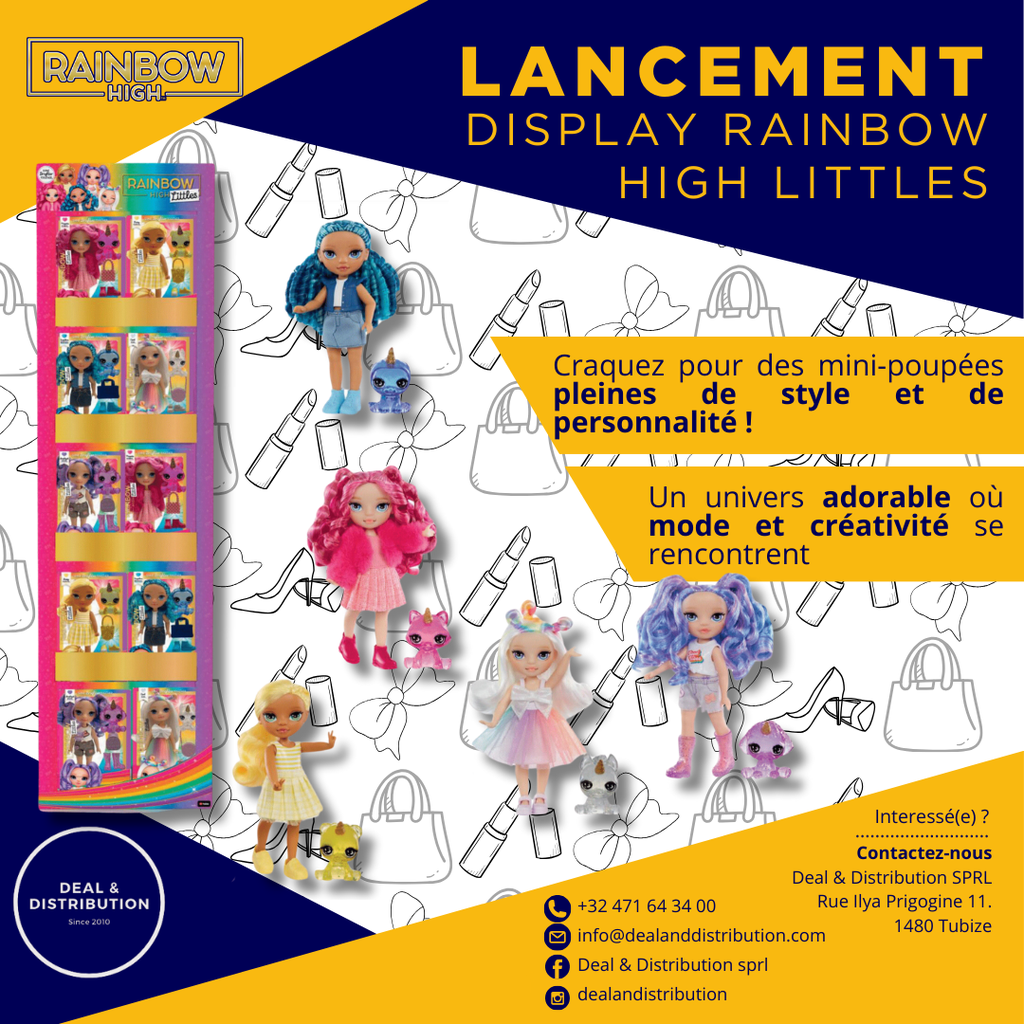Display van 20 poppen Little Rainbow High ASS5