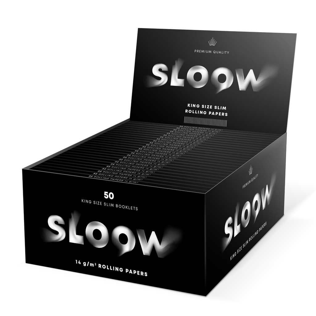 Sloow black king size booklets x50