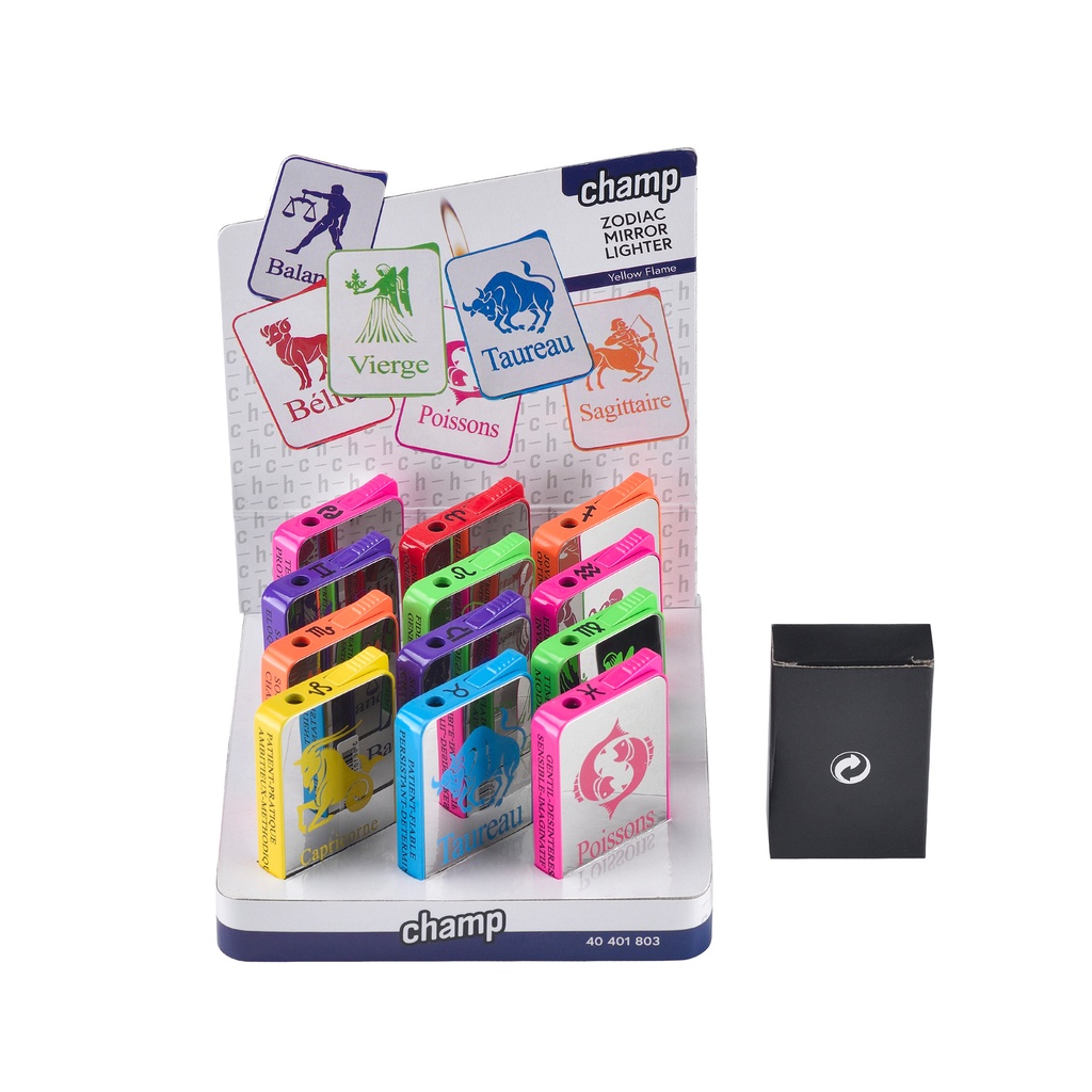 Briquets Zodiac mirror lighter x12