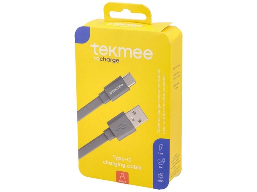 [Tekmee40448305] Câble 1m USB vers Type C Flat