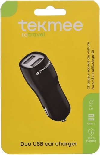 [Tekmee40448232] Chargeur allume cigare Car charger double USB