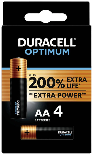 [DURACELLAA4OPT] Duracell Optimum AA x4