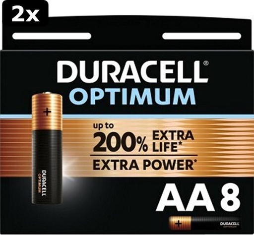 [DURACELLAA8OPT] Duracell Optimum AA x8