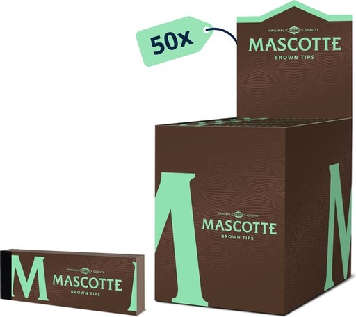 [418451096 (172497)] Mascotte Brown Tips 50 paquets de 35 feuilles
