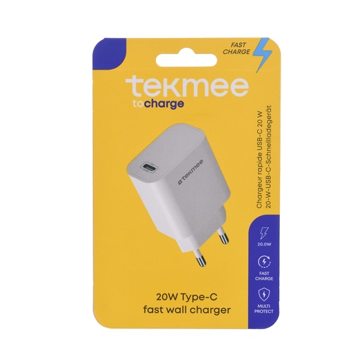 [Tekmee40430187] TYPE-C WALL FAST CHARGER 20W