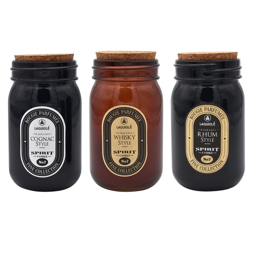 [POL40269825] Kaars LAGUIOLE Candle Cork Lid 170gr 3 Geuren naar keuze alcohol