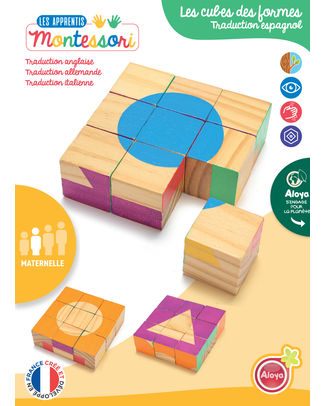 [Monte173040] MONTESSORI PUZZLE CUBE DES FORMES