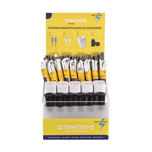 [POL40430150] Tekmee Fast Charge display 68 pièces