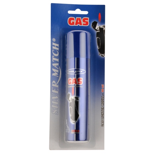 [40673312] RECHARGE DE GAZ SILVER MATCH 90 ML BLISTER POUR BRIQUET