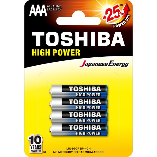 [40700101] TOSHIBA ALKA AAA per 4 LR03GCP