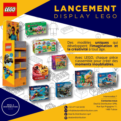 Display Lego 2025 30 multi-gammes