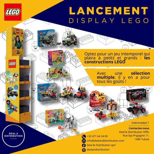 Display Lego 2025 20 gammes