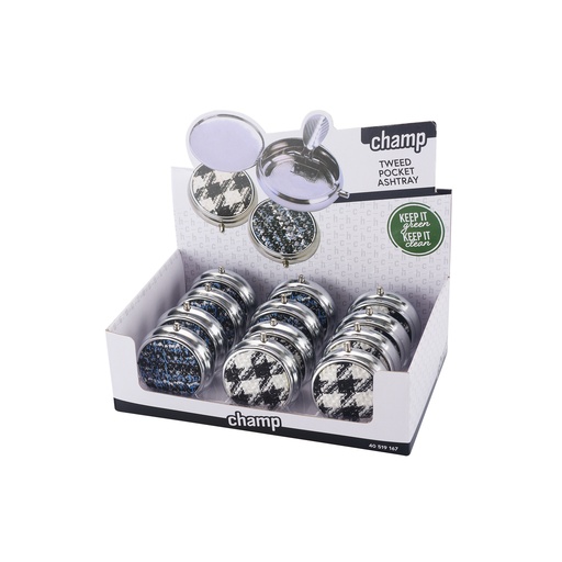 [40519167] Cendrier de poche Tweed Pocket Ashtray x12