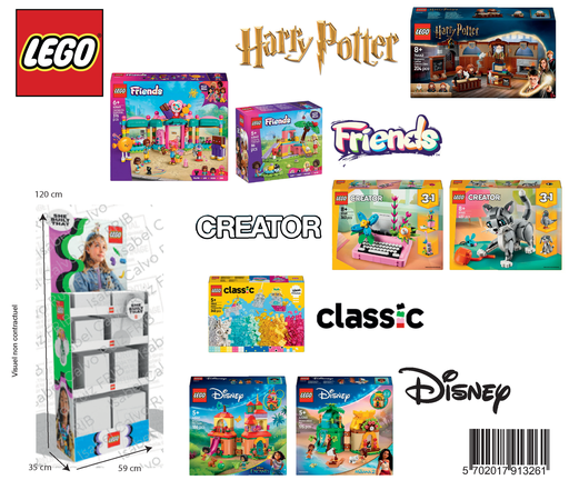 [AZ2501987] Lego Présentoir 34 multi gammes lego 2025N2