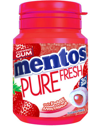 [025078] Mentos Gum Pure Fresh Strawberry Bottle