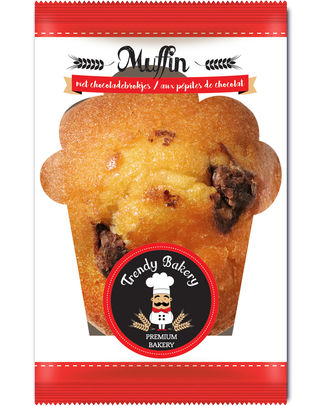 [007958] Vanille Muffin met Chocoladechips 55gr