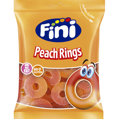 [220440] FINI Perzik Zure Ringen Halal Sachet 90gr