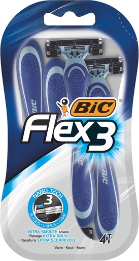 [192268] BIC BLISTER RASOIR FLEX 3 LIGHT HANDLE 3-PACK