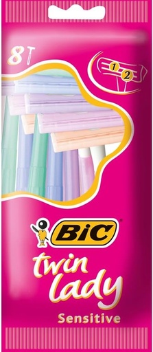 [192270] BIC BLISTER RASOIR TWIN LADY POUCH 8-PACK