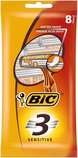 [192267] BIC BLISTER RASOIR 3 POUCH 8-PACK