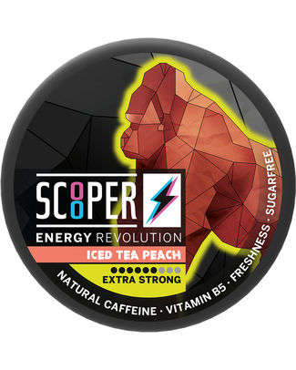 [172183] POUCHES CAFEINE 80MG EXTRA STRONG ICED TEA PEACH 12 PCES