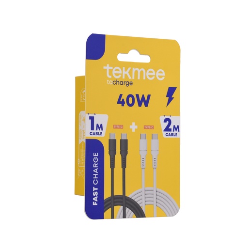 [40430362] TEKMEE SET 2 PCS 40 W CABLES 1M + 2M